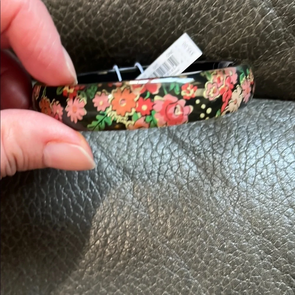Coach multi Floral black Bangle Bracelet